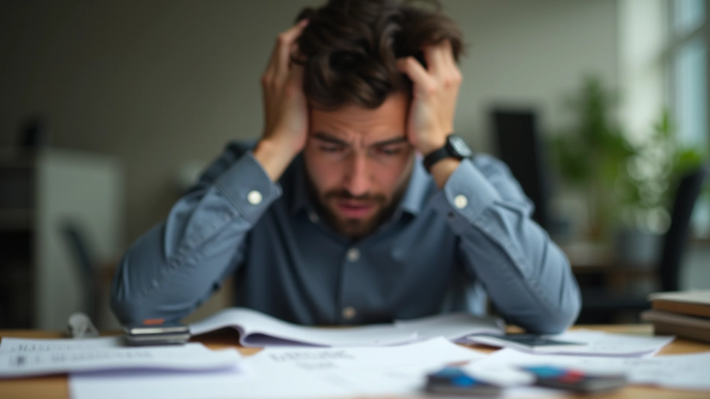 Přeplnená kreditní karta a papíry s výdaji, znázorňující finanční stres z neočekávaných nákladů