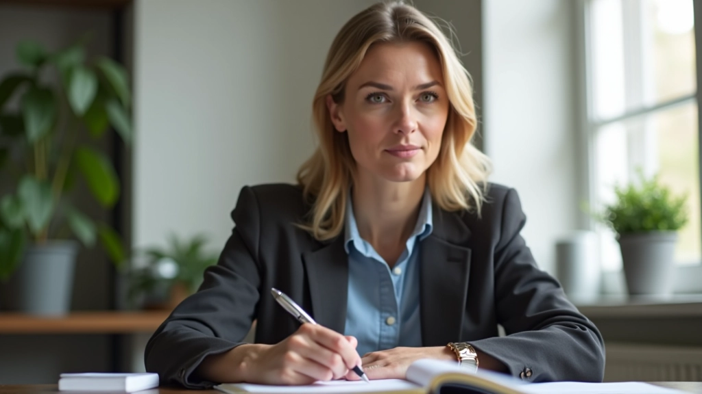 Osoba sedící u psacího stolu s notebookem a papírem, zapisující si poznatky o spořicích možnostech